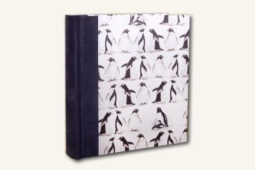 Klassisches Album für Fotos "Pinguine", handgemacht, zum Einkleben